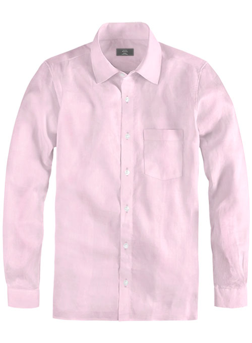 Giza Light Pink Cotton Shirt- Full Sleeves - Click Image to Close
