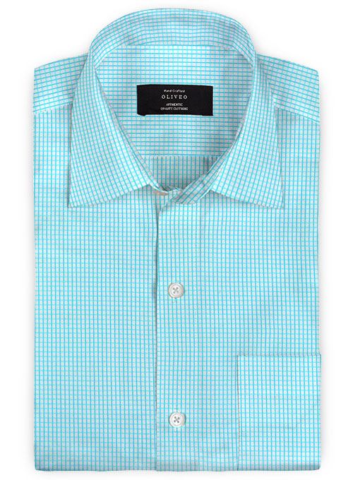 Giza Prince Blue Cotton Shirt