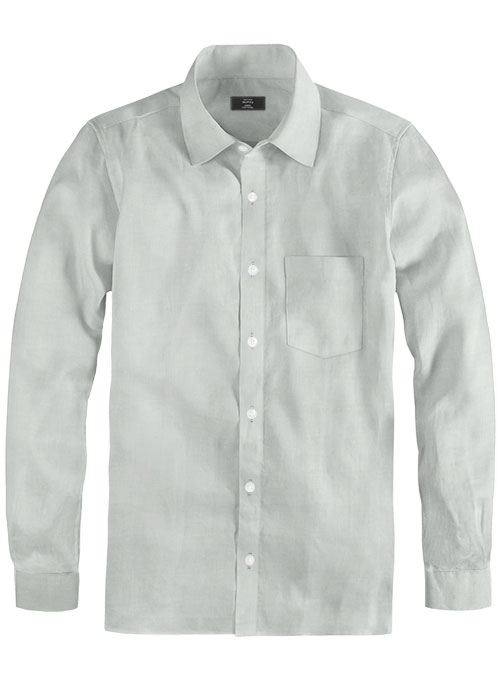 Giza Silver Gray Cotton Shirt- Full Sleeves