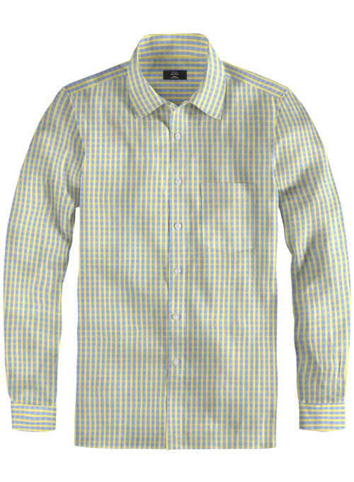Giza Vendy Checks Cotton Shirt - Full Sleeves - Click Image to Close