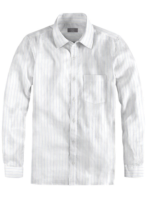 Giza White Hill Cotton Shirt - Full Sleeves