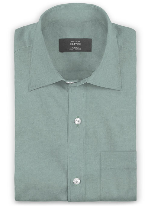 Italian Cotton Canyon Green Shirt