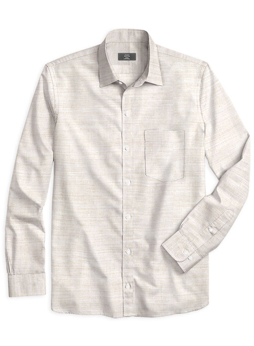 Italian Cotton Light Brown Locchi Shirt - Click Image to Close