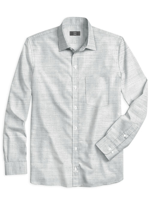 Italian Cotton Light Gray Anengo Shirt - Click Image to Close