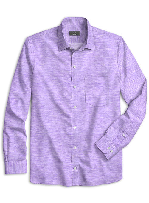 Italian Cotton Purple Shirt - Click Image to Close