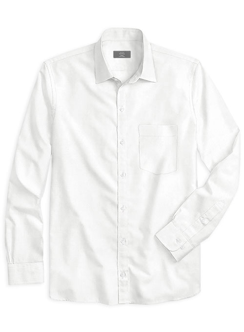 Italian Cotton White Twill Panton Shirt - Click Image to Close