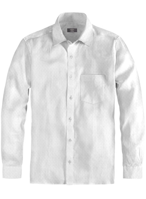 White Checks Dobby Shirt - Full Sleeves - Click Image to Close