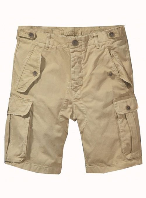 Leather Cargo Shorts - Click Image to Close