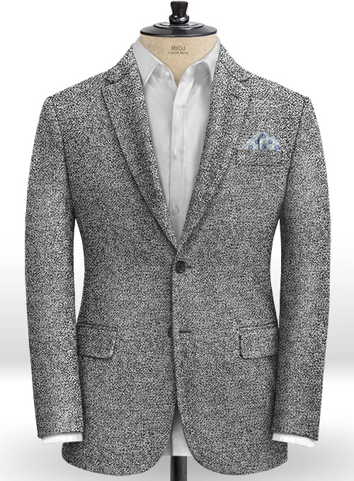 Basket Weave Gray Tweed Suit