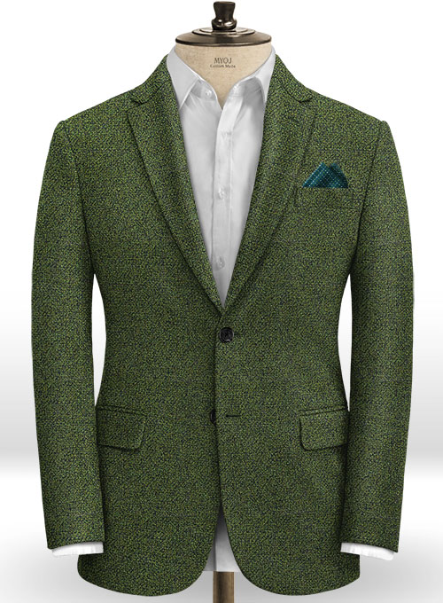 Basket Weave Green Tweed Suit