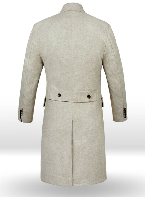 Musto Beige Twill Tweed Overcoat - Click Image to Close