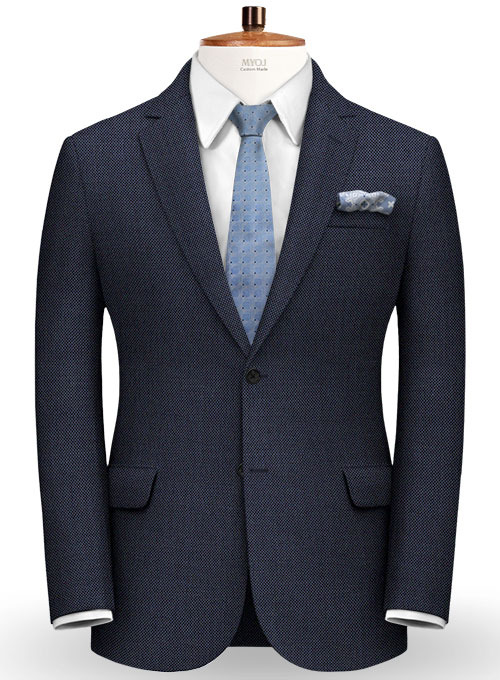 Birdseye Wool Blue Suit - Click Image to Close