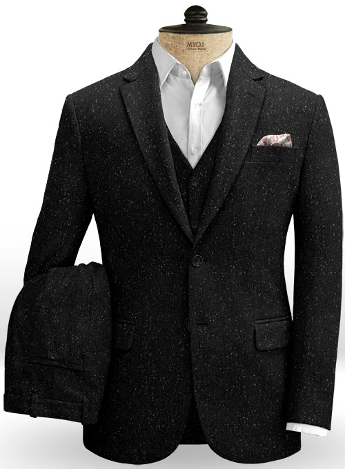 Black Flecks Donegal Tweed Suit