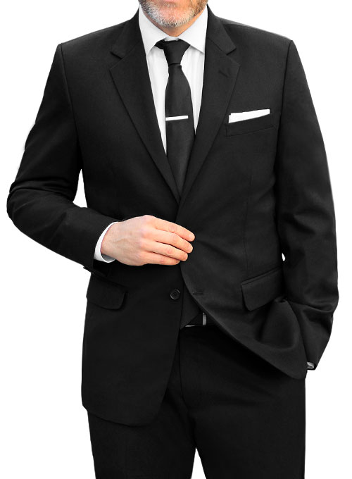 Black Merino Wool Suit
