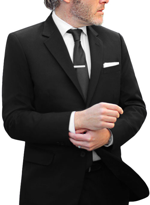 Black Merino Wool Suit