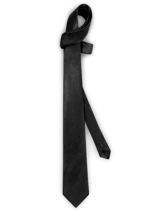 Black Satin Tie - Click Image to Close