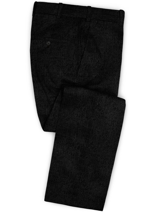 Black Thick Corduroy Suit