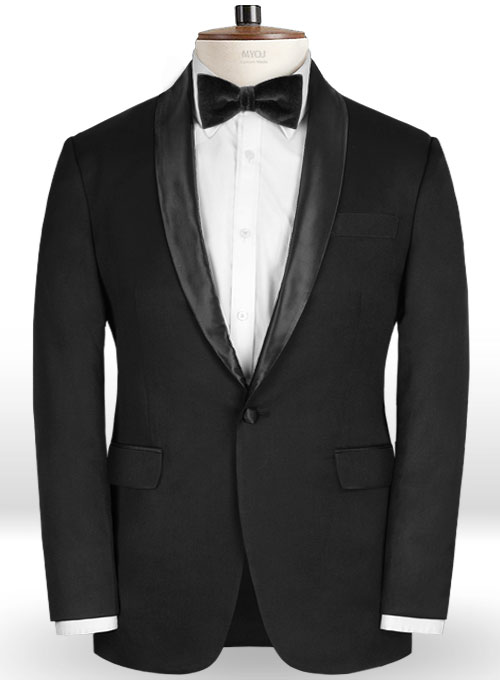 Black Wool Tuxedo Jacket