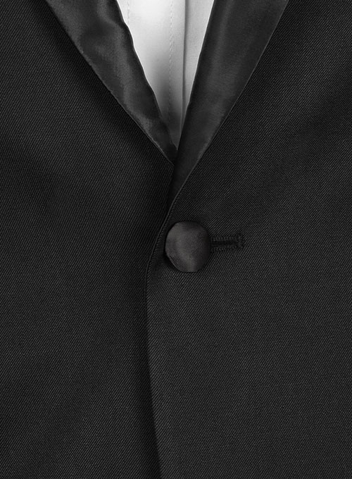 Black Wool Tuxedo Jacket - Click Image to Close