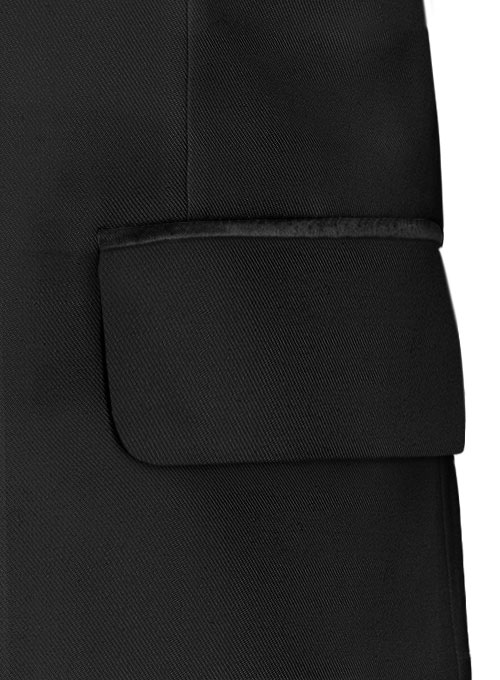 Black Wool Tuxedo Jacket - Click Image to Close