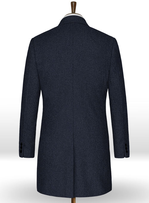 Blue Heavy Tweed Overcoat - Click Image to Close