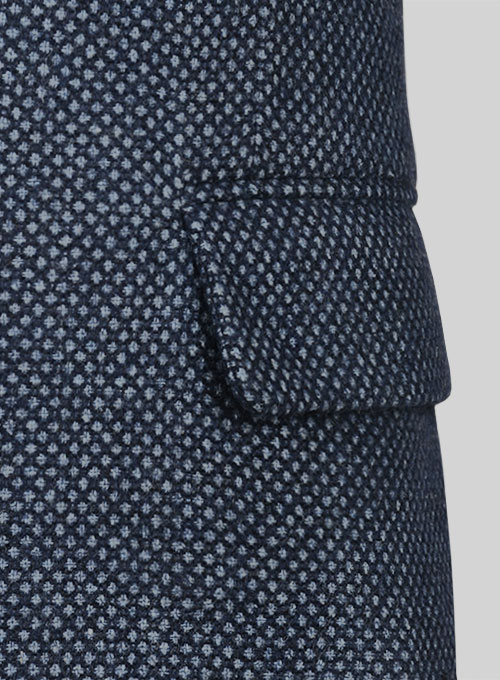 Blue Honey Comb Tweed Jacket - Click Image to Close