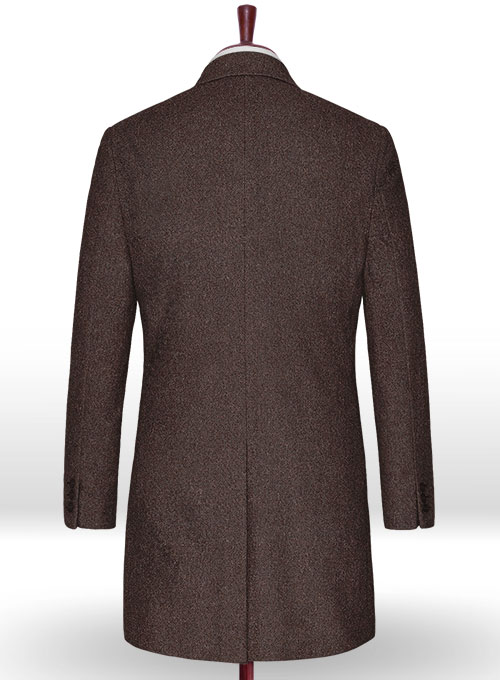Brown Heavy Tweed Overcoat - Click Image to Close