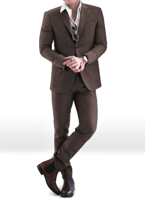 Brown Heavy Tweed Suit - Click Image to Close