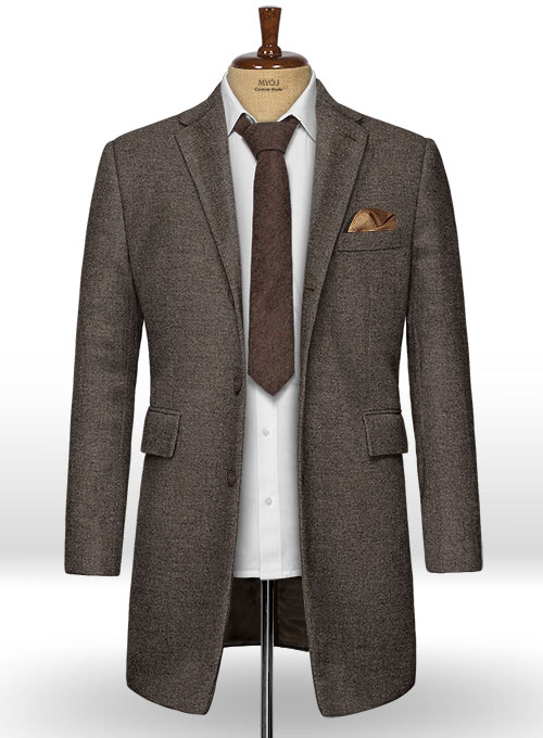 Carre Brown Tweed Overcoat