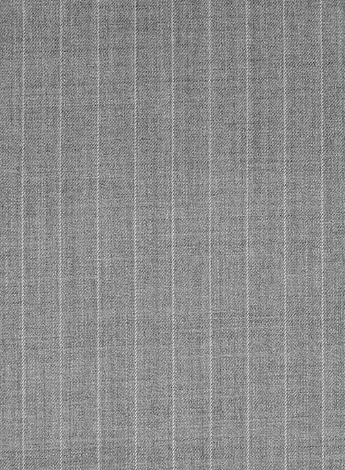 Chalkstripe Wool Light Gray Suit - Click Image to Close