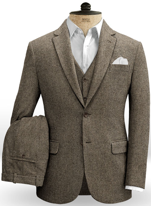 Dapper Brown Tweed Suit
