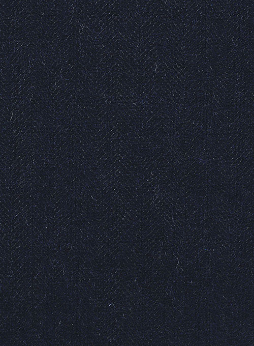 Deep Blue Herringbone Tweed Suit - Click Image to Close