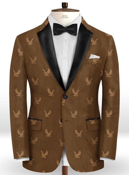 Eagle Dark Brown Wool Tuxedo Suit - Click Image to Close