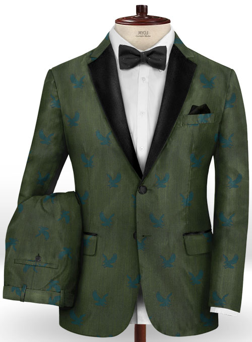 Eagle Green Wool Tuxedo Suit