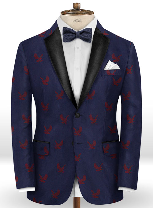 Eagle Oxford Blue Wool Tuxedo Suit - Click Image to Close