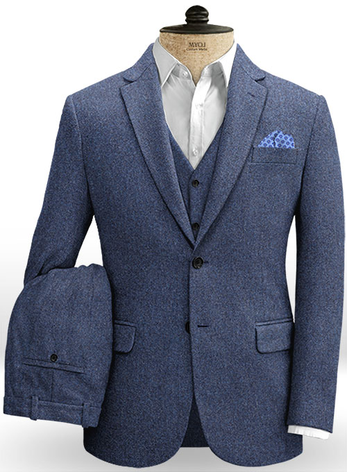 Empire Blue Tweed Suit