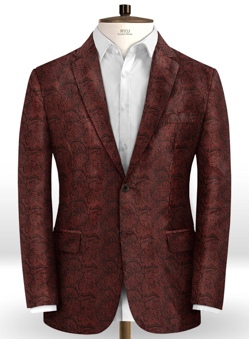 Enar Wine Wool Suit - Click Image to Close