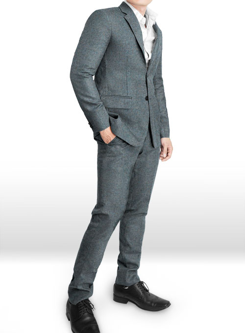 French Blue Tweed Suit - Click Image to Close
