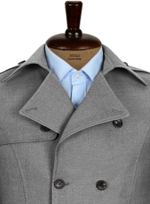 Frosted Mid Gray Terry Rayon Overstyle Jacket