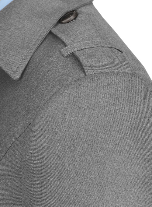 Frosted Mid Gray Terry Rayon Overstyle Jacket