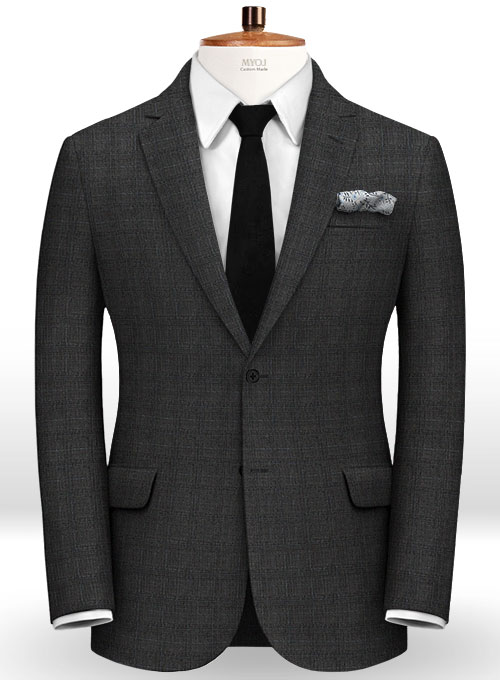 Glen Wool Charcoal Suit - Click Image to Close