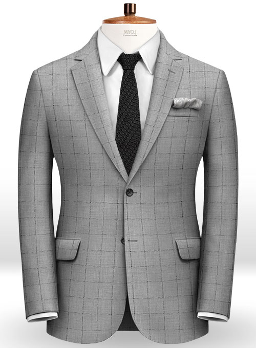 Graf Checks Wool Suit - Click Image to Close