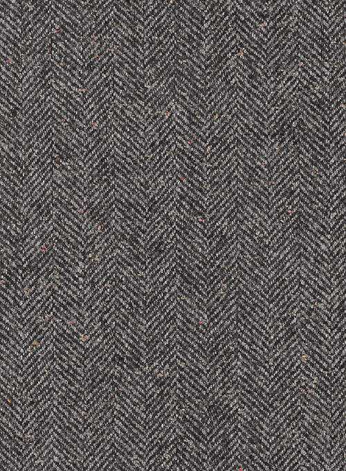 Gray Herringbone Flecks Donegal Tweed Suit - Click Image to Close