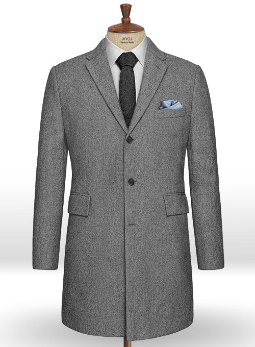 Gray Tweed Overcoat