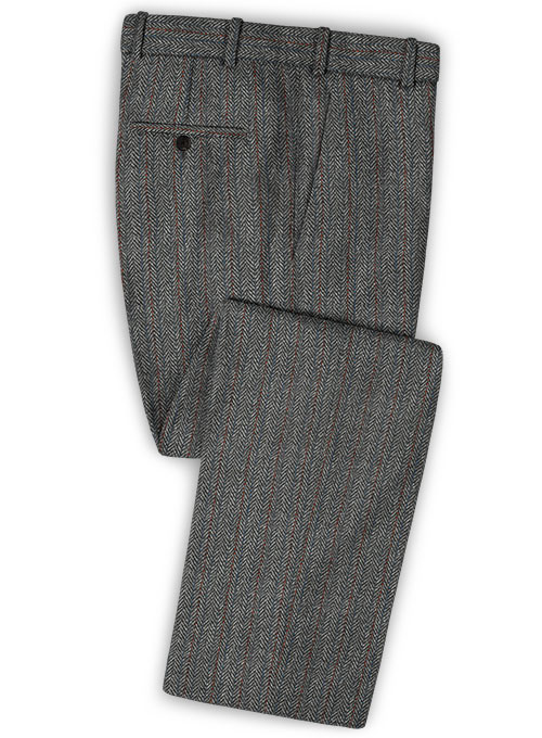 Harris Tweed Gray Stripe Suit