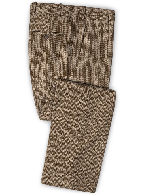 Irish Brown Herringbone Tweed Suit - Click Image to Close