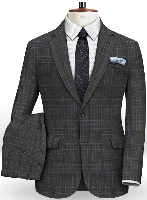 Italian Ritz Checks Angora Wool Suit