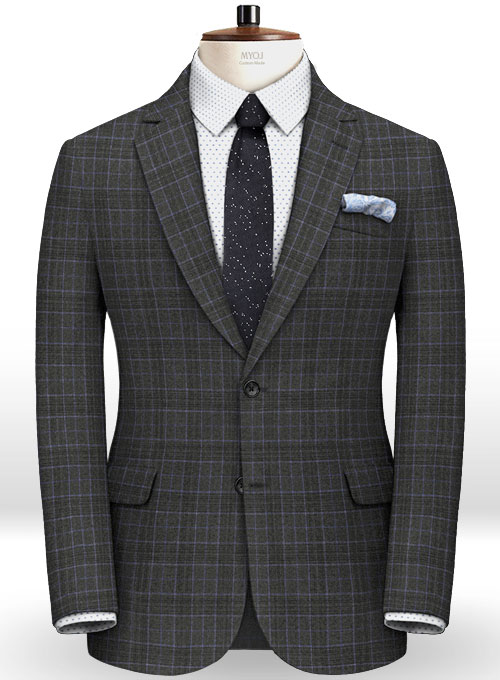 Italian Ritz Checks Angora Wool Suit - Click Image to Close