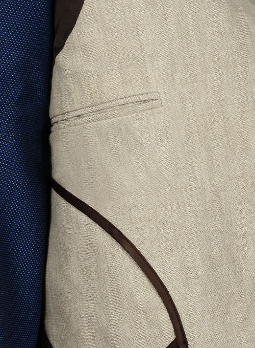 Italian Casa Beige Unstructured Linen Jacket - Click Image to Close