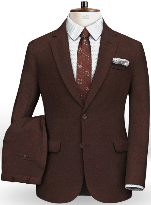 Italian Flannel Wine Wool Suit